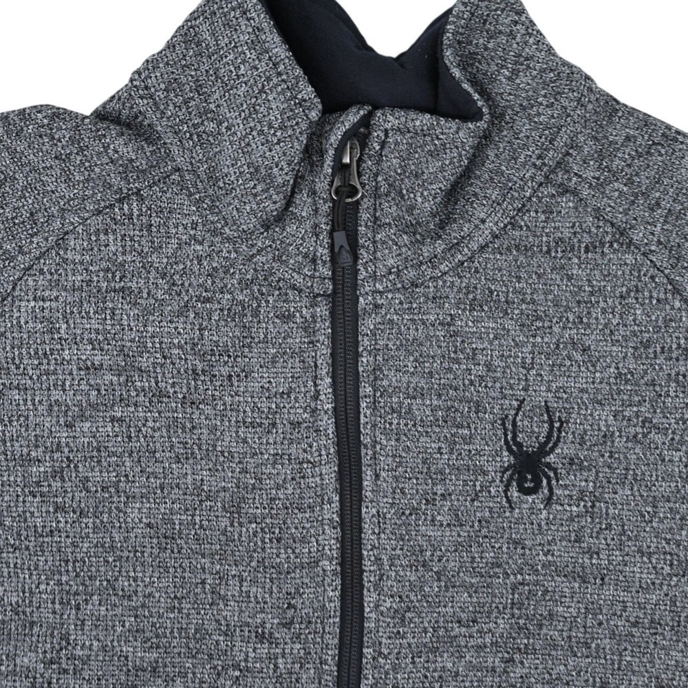 Spyder W Heathered Gray Quarter Zip Athleisure Pullover Sweater Jacket Fleece